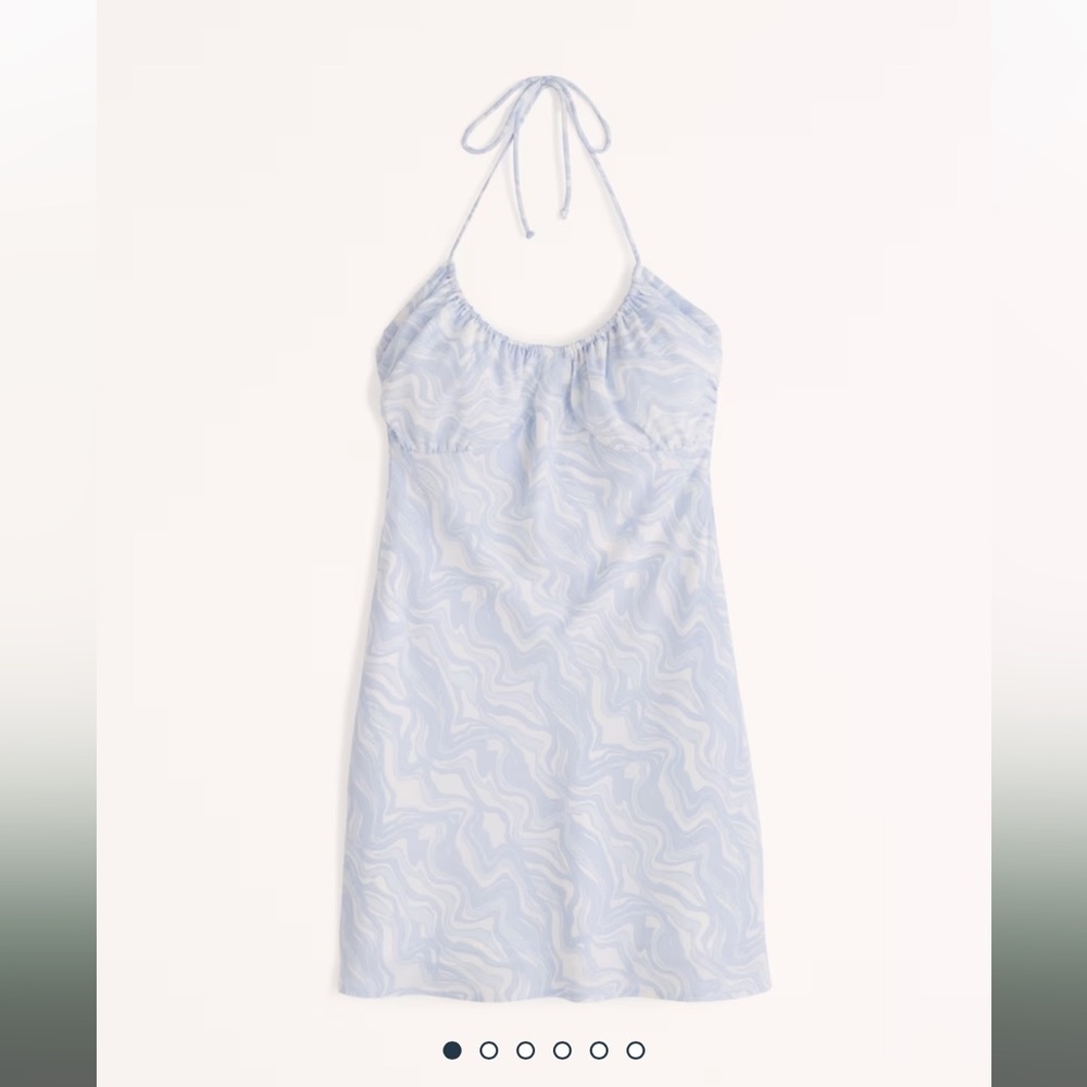 Halter Ruched Mini Dress